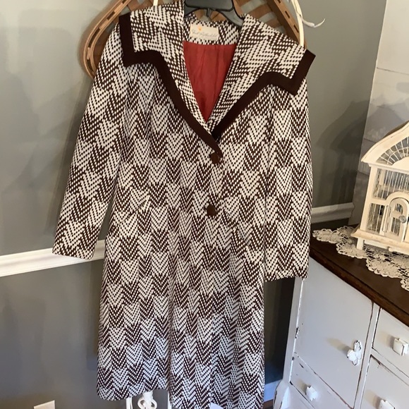 Gorgeous 60’s 70’s RARE vintage long checkered coat - Picture 4 of 15